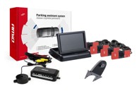 AMIO TFT02 Unutarnji set parkirnih senzora s 4,3" zaslonom i HD kamerom, 4 crna senzora